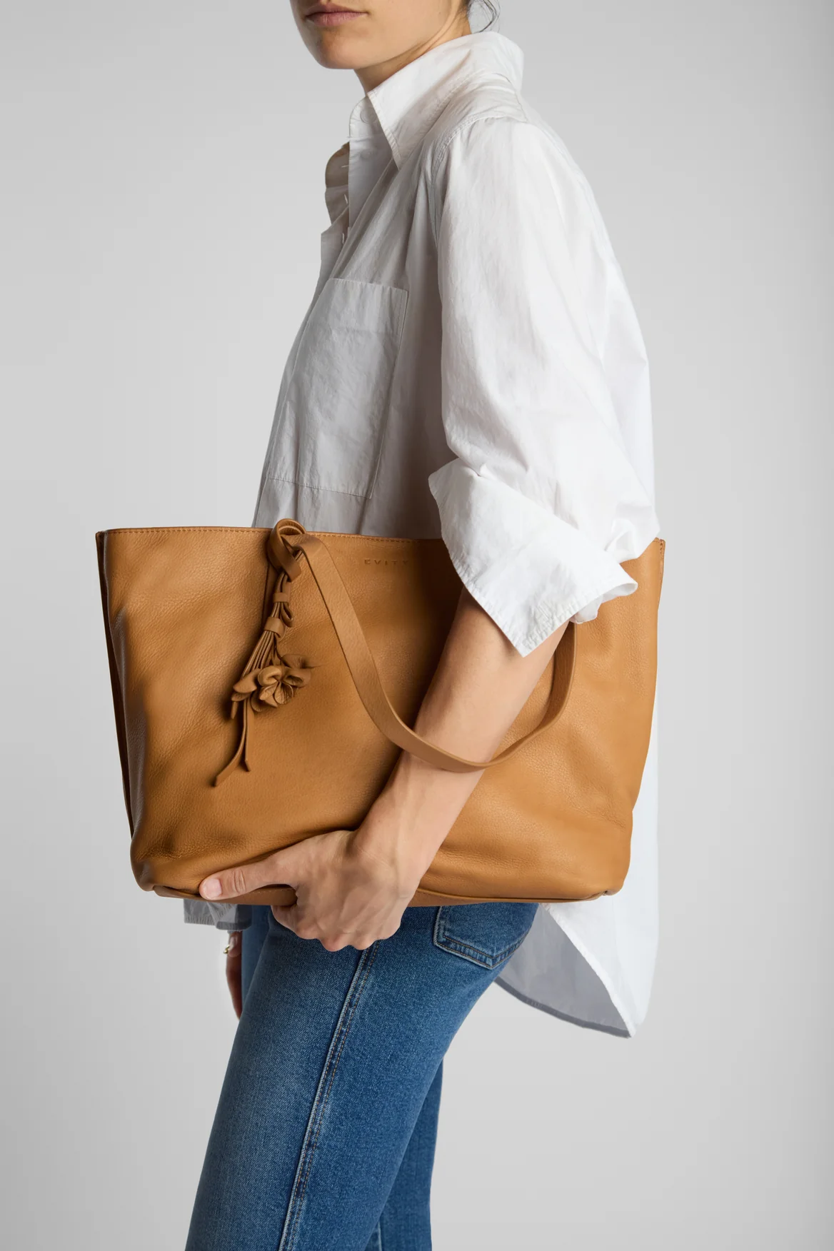 Elena Leather Tote Bag