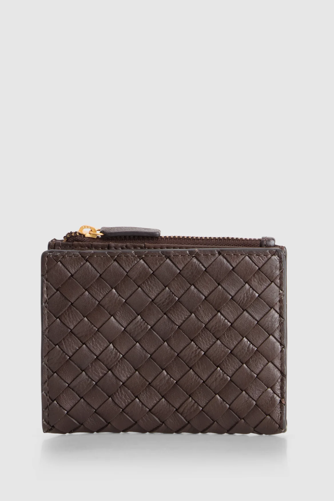 Margo Leather Slim Woven Wallet