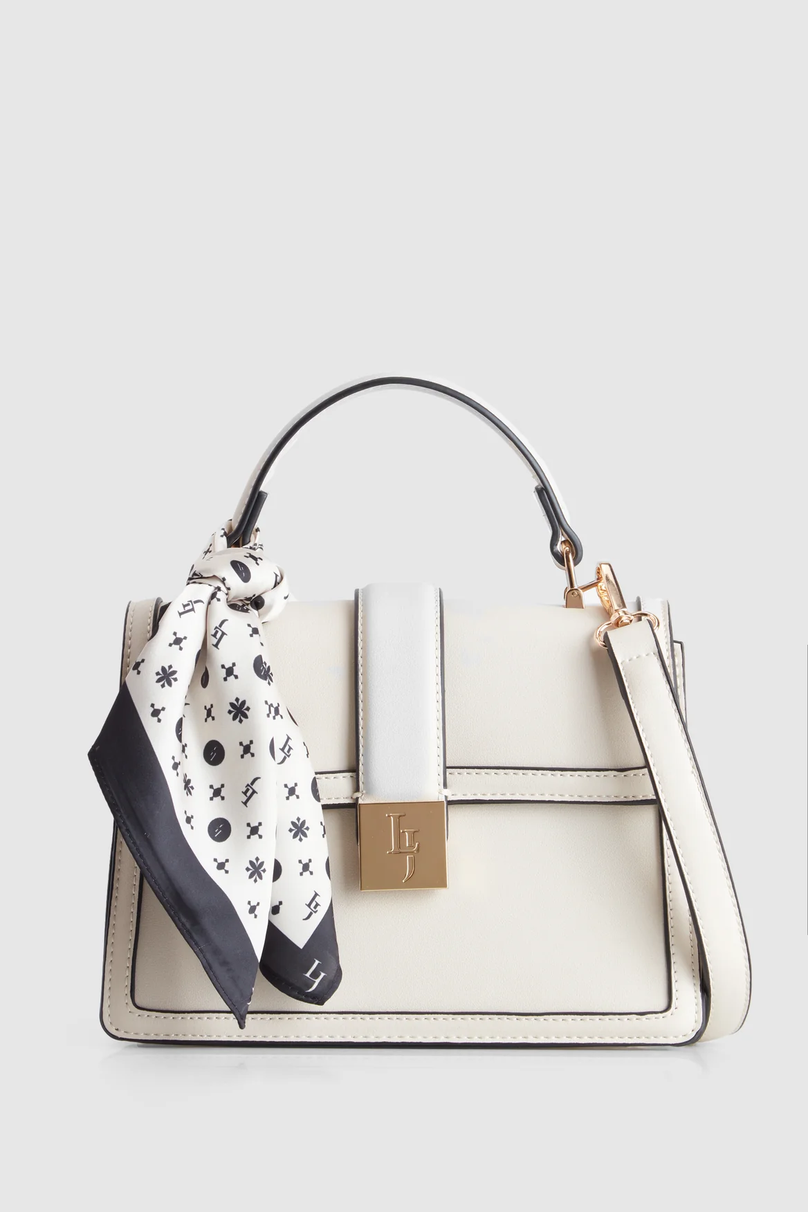 Scarf Top Handle Bag