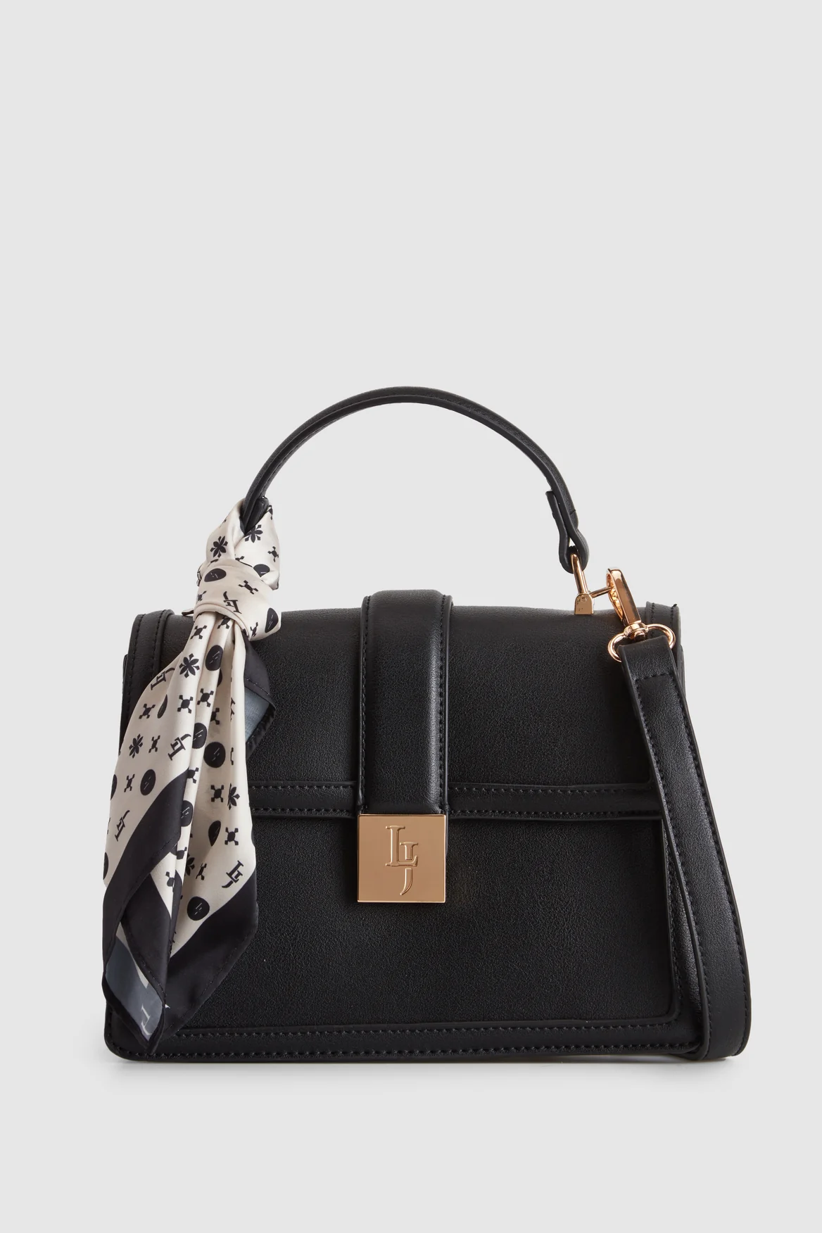 Scarf Top Handle Bag
