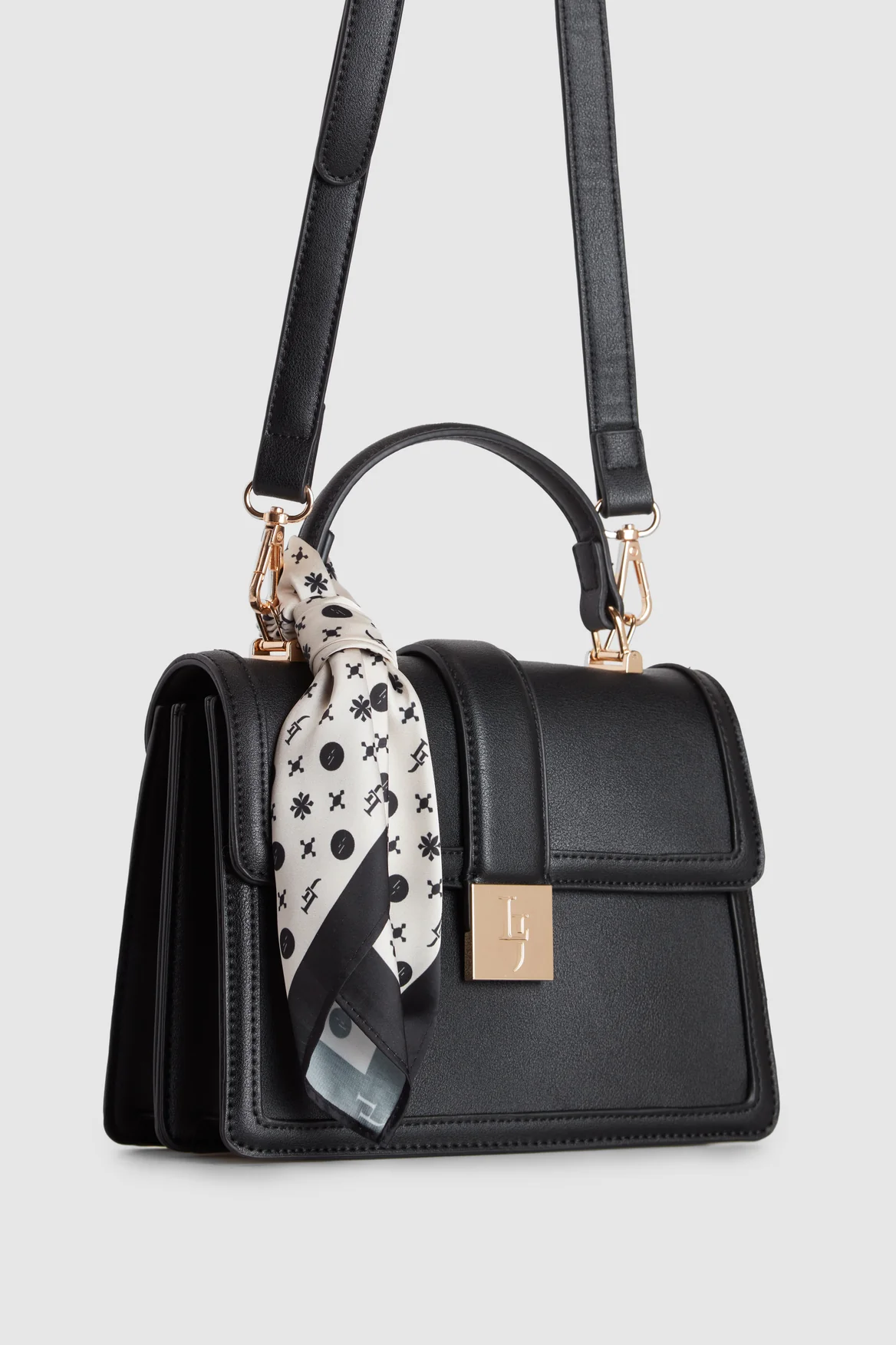 Scarf Top Handle Bag