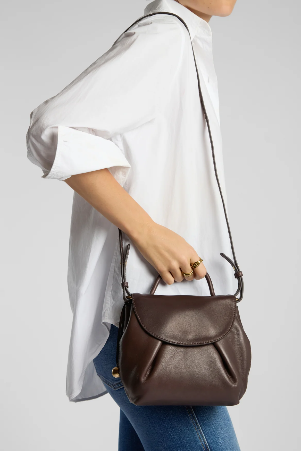 Alana Leather Flap Crossbody Bag