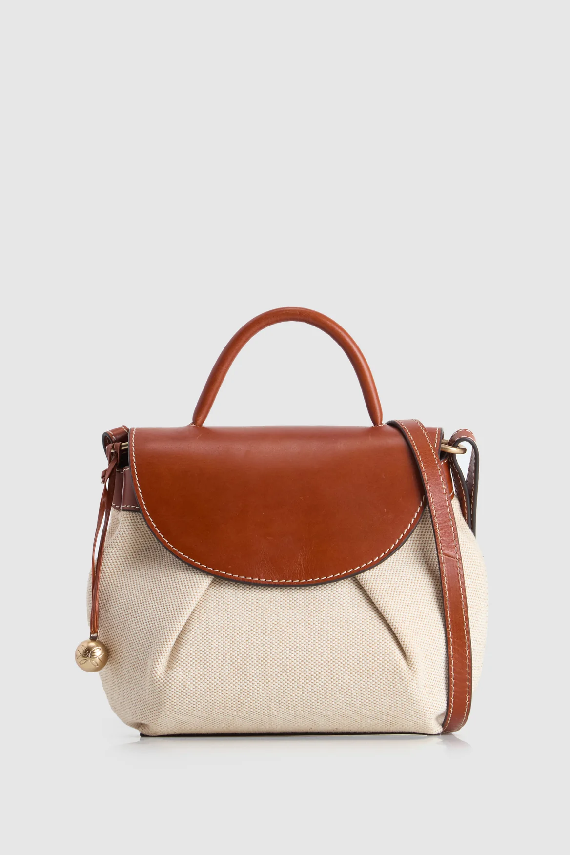 Alana Leather Canvas Crossbody Bag