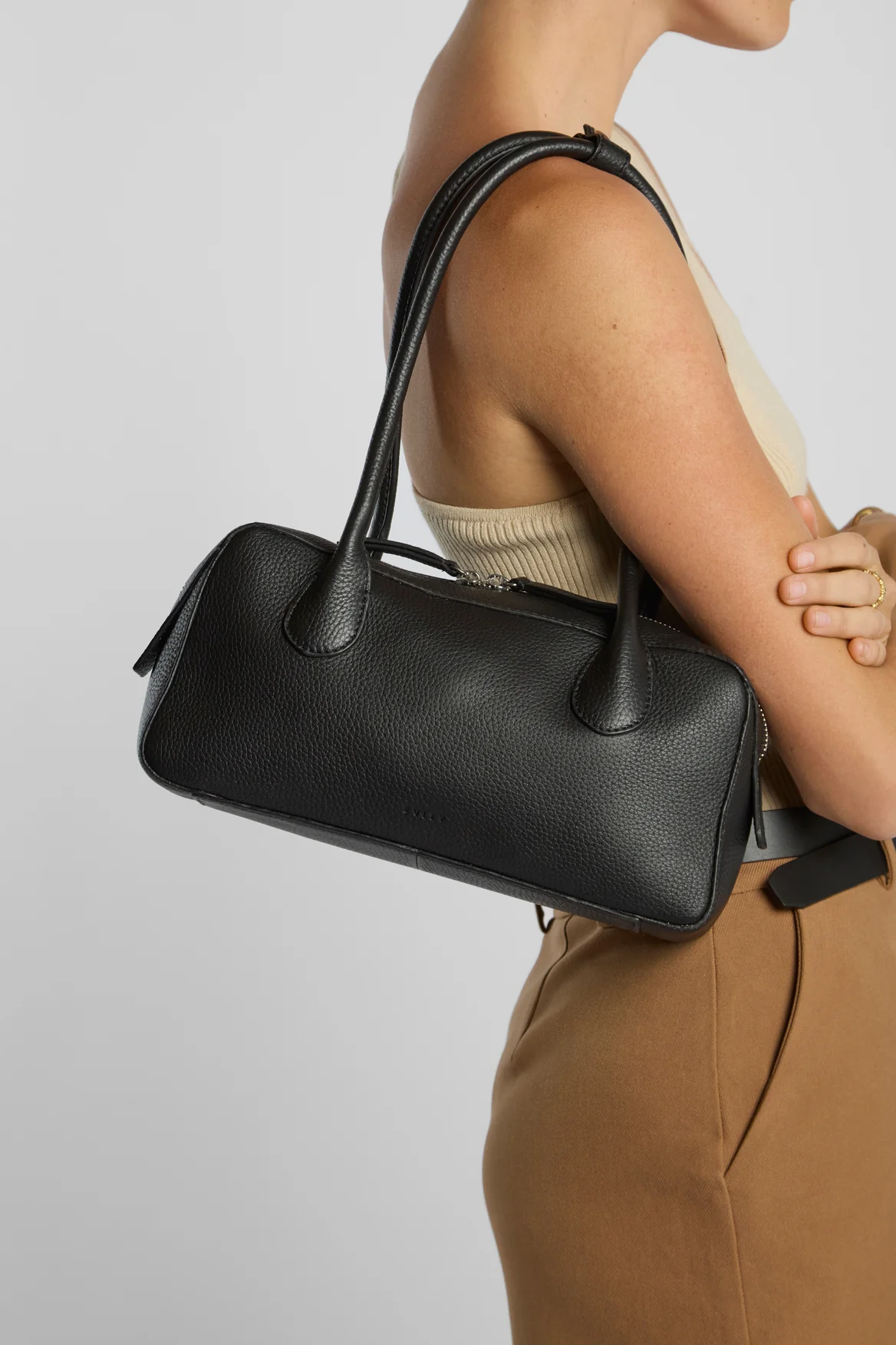 Grace Leather Bowling Bag