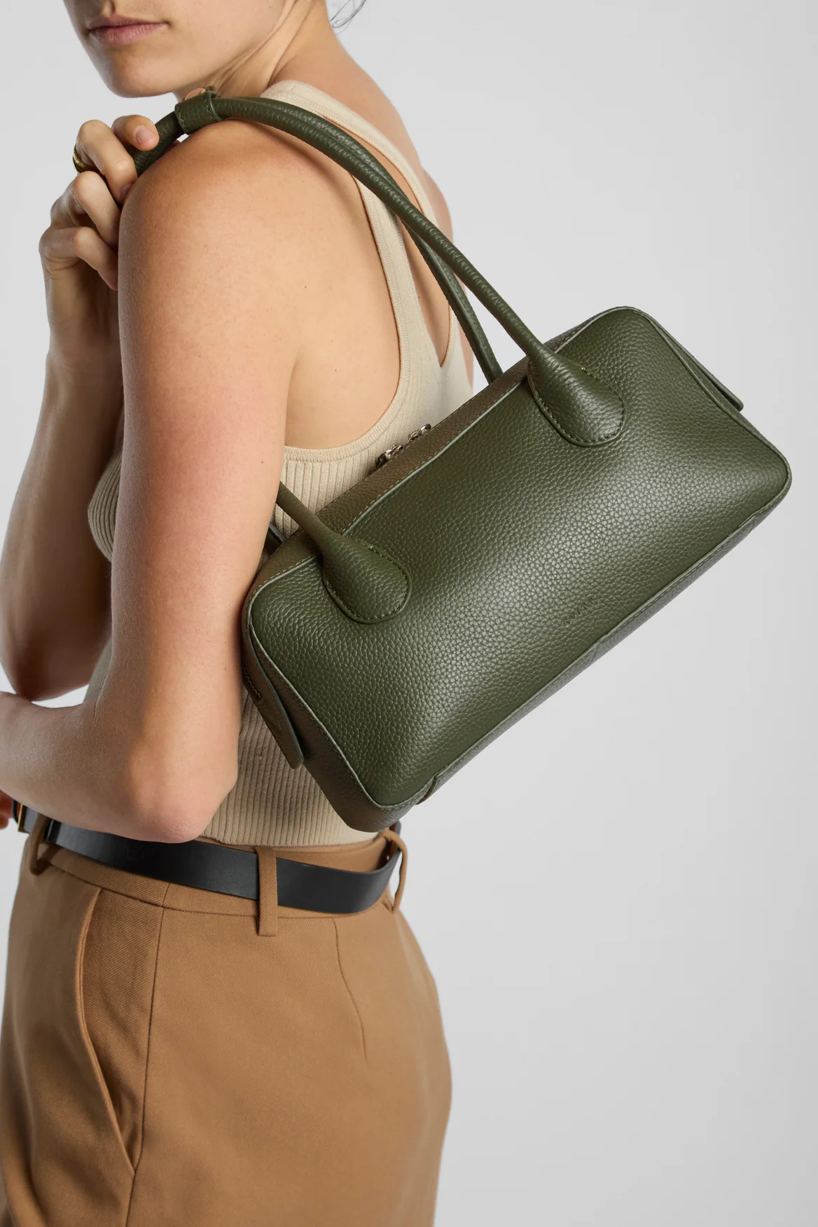 Grace Leather Bowling Bag