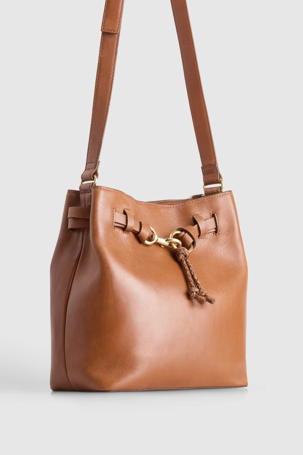 Celeste Leather Bucket Bag